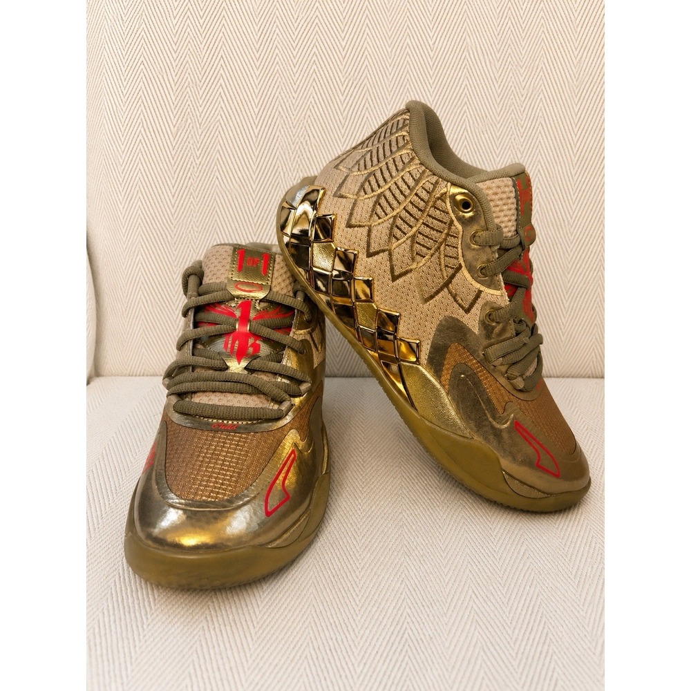 Puma LaMelo Ball MB.01 'Golden Child' Metallic Gold Men's Size 7 NIB